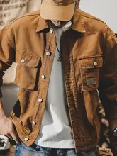 重厚感漂うビンテージ風デニムジャケット【メンズ・春秋用・フリースライニング・カジュアル】