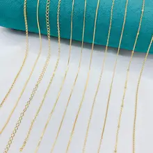 S925純銀製の18K金メッキO字チェーン【DIY用・手作り延長ネックレス・ブレスレット材料】
