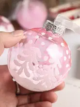 クリスマスオーナメント 透明ボール 手描き カラフル DIY ハンドメイド素材 クリスマス飾り ギフト