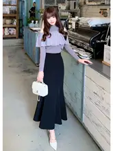 高腰フレアスカート【Aライン・フィッシュテール・秋冬向け】