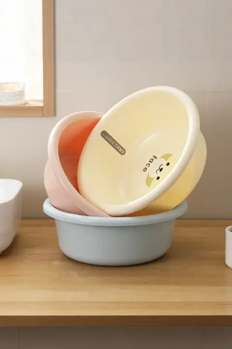 抗菌洗面器【耐久性のあるプラスチック・子供用・厚手】