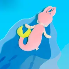 美人魚デザインの赤ちゃん用ぬいぐるみ【安眠・柔らかな毛布素材】