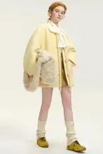 ベージュウールコート【厚手・ラウンドネック・秋冬用】