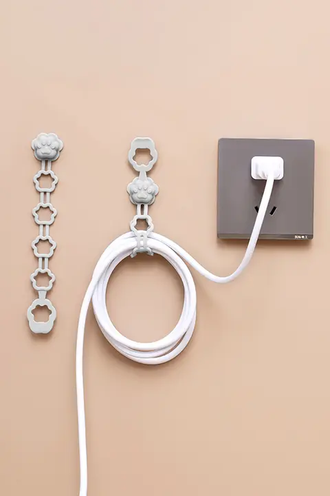 電源コード整理ツール【キッチン用・配線クリップ・充電ケーブル収納】