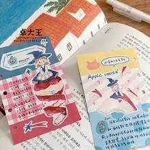 卓大王アトク手描きステッカー【アップルクッキー・カラフルな豆・手帳装飾】