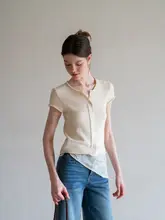 刺繍レースの薄手三角巾【韓国風・重ね着に最適・リボン付き】（セットアップ対応）