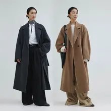 30.R レディース 大きなラペルダブルフェイスコート【高支羊毛・カシミヤ・シルク・イタリアンクラシックデザイン】
