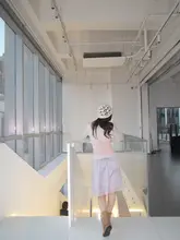 薄手チェック柄ハイウエストAライン中丈スカート【フランス風・クラシックデザイン・ドレープ感】（セットアップ対応）