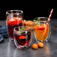 ダブルウォールグラス 家庭用 コーヒー お花茶 耐熱 透明