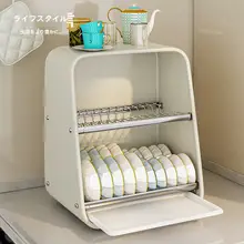 ダブルレイヤーキッチン用皿乾燥ラック【収納便利・調理器具・食器用】