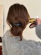 シンプルなバナナヘアクリップ【高いポニーテール用・上品なデザイン】