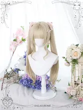 ロリータ風 ツインテールウィッグ【自然なショートヘア・全頭セット】