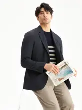 JSSD HOMME ビジネスカジュアル メンズブレザー【平驳領・高級感ある素材】