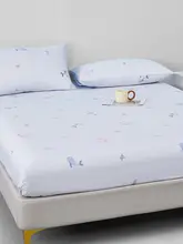 水星寝具 100%純綿ベッドマットカバー【抗菌・ダブルサイズ・宿舎用】