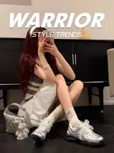 Warrior 春のバレエスタイル スポーツシューズ【シルバー・薄底・女性用】