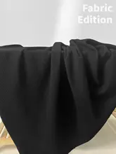 高級デザイナー向けブラックツイード風ウール生地【DIYコート用・片面仕様】