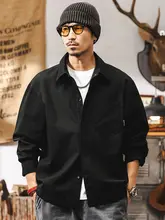 アメリカンビンテージ風 ハードコットンワークシャツ【秋用・カジュアル・ルーズフィット】