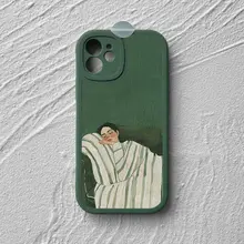 スマホケース ルーズ 油絵風 グリーン系 フルカバー ソフト iPhone16 iPhone15 iPhone14 iPhone13 HUAWEI Xiaomi vivo対応