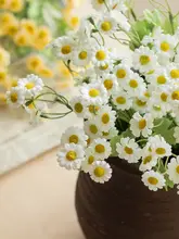 デイジー 装飾花 テーブル グリーン 高級フラワーアート 偽物の花