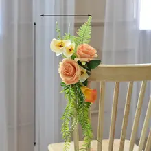 結婚式用チェアバックフラワーブーケ【造花・アウトドアイベント・装飾用】