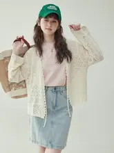 法式透かし編み薄手ニットカーディガン【夏用・UVカット・エアコン対策】