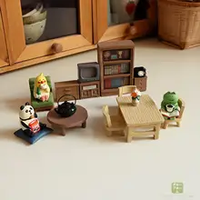 ミニチュア家具セット ドールハウス小物 樹脂製 置物 かわいい 癒やし デスクトップ インテリア プレゼント