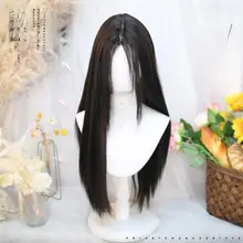 コスプレ用アニメ風ロングウィッグ【リアルなレース前髪・全頭タイプ】