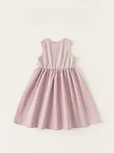 夏用 女の子向け シンプルなノースリーブワンピース【エレガントＡライン・ミディ丈・軽やかな生地】