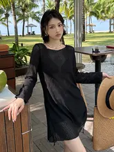 女性用 ビキニ3点セット【長袖パーカー・セクシー・大きいサイズ・温泉用】（セットアップ対応）