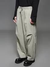 高品質復古工装パンツ【ウォッシュ加工・ビジネススタイル・ワイドレッグ・ゆったりシルエット】