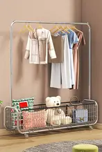 移動可能なキャスター付きハンガーラック【寝室用・シンプルデザイン・収納便利】