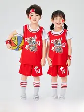 子供用速乾バスケットボールウェア【夏用・園児向け・男女兼用・トレーニング・演技用セット】
