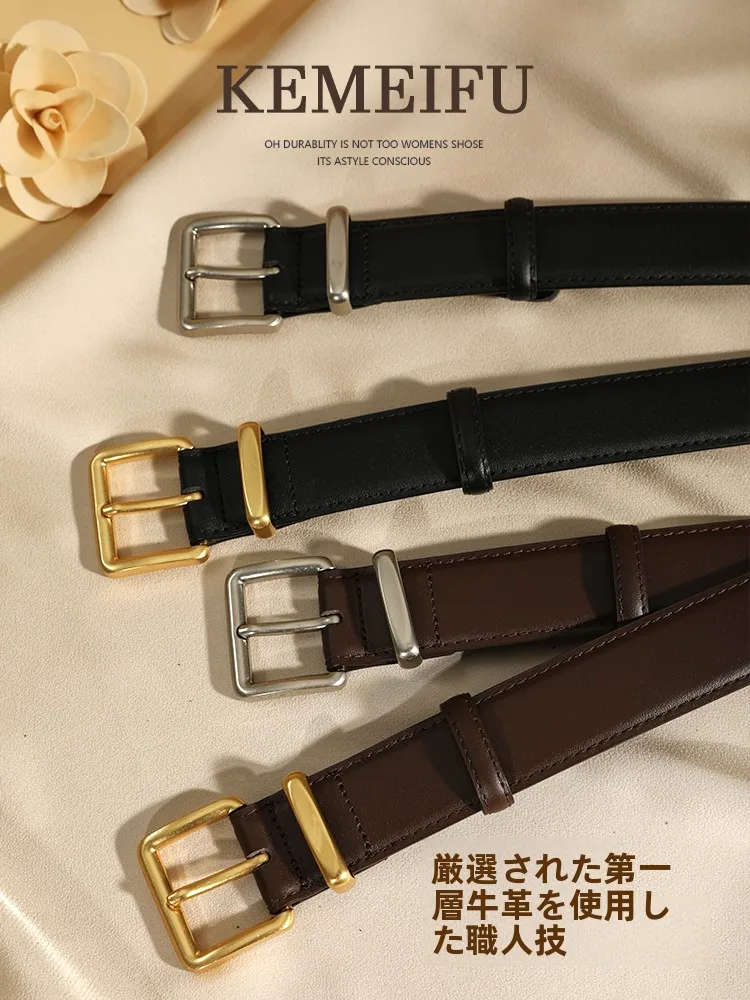 レディース本革ウエストベルトのバックル種類とデザイン特性