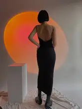 セクシーなブラックオープンバックボディコンサルドレス【タイトフィット・夏用・ロング丈・エレガント】