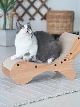 宅猫酱 ペット用キャットソファ兼爪研ぎボード【厚手・サポート付き・猫用】