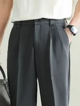 通気性のあるストレートパンツ【男性用・フィット・春夏用・九分丈】（セットアップ対応）