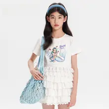 子供用マーメイドプリント半袖Tシャツ【カジュアル・ラウンドネック】