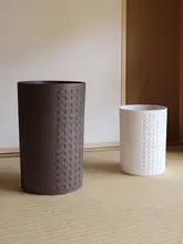 シンプルな円形ゴミ箱【トイレ・オフィス用・ゴミ分別対応】