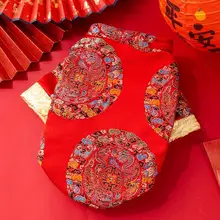 新年にぴったり！加厚唐装ペット服【英短・美短・暖かい・加毛】
