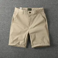 カジュアルデザイン メンズコットン半ズボン【ストレートフィット・夏用・無地】（セットアップ対応）