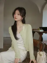 極上の柔らかさの天絲入りニットUVカーディガン【春夏用・カジュアル】