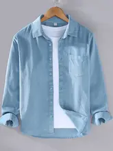 春季用 コットン製 ライトウェイト 長袖 チュニックシャツ【ストライプ・ゆったりシルエット】