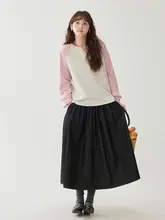 ドット柄 レディース ゆったりTシャツ【ラウンドVネック・春用・デザイン】