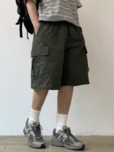カーゴハーフパンツ メンズ ウォッシュ加工 ヴィンテージ ストレート ワイド カジュアル 着回し 「JOYZONE」