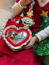 クリスマス特別企画！ハート型ギフトボックス付き毛糸DIYかぎ針編みバッグ材料