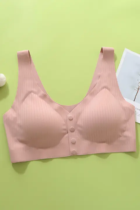 前開きデザインのバックレスブライスブラ【大きいサイズ・極上の柔らかさ・快適な着心地】（セットアップ対応）