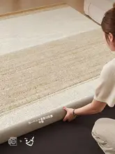 洗えるおしゃれなリビング用ラグ【猫の爪対策・こげ茶・北欧風・掃除が簡単】（セットアップ対応）