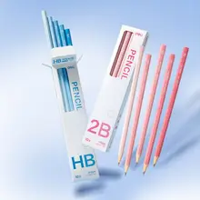 カラフルグラデーション鉛筆【HB・無毒・子供用・学習用・ブルーとピンク】