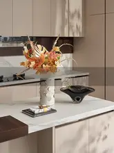 モダンデザインのダイニングテーブル【イタリアンスタイル・アートフラワー付き・ユニークなフルーツボウル】