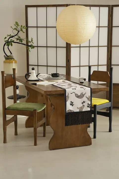 高級感ある中華風禅スタイル テーブルクロス【ロングバー・アメリカンスタイル・テーブルカバーにも最適】